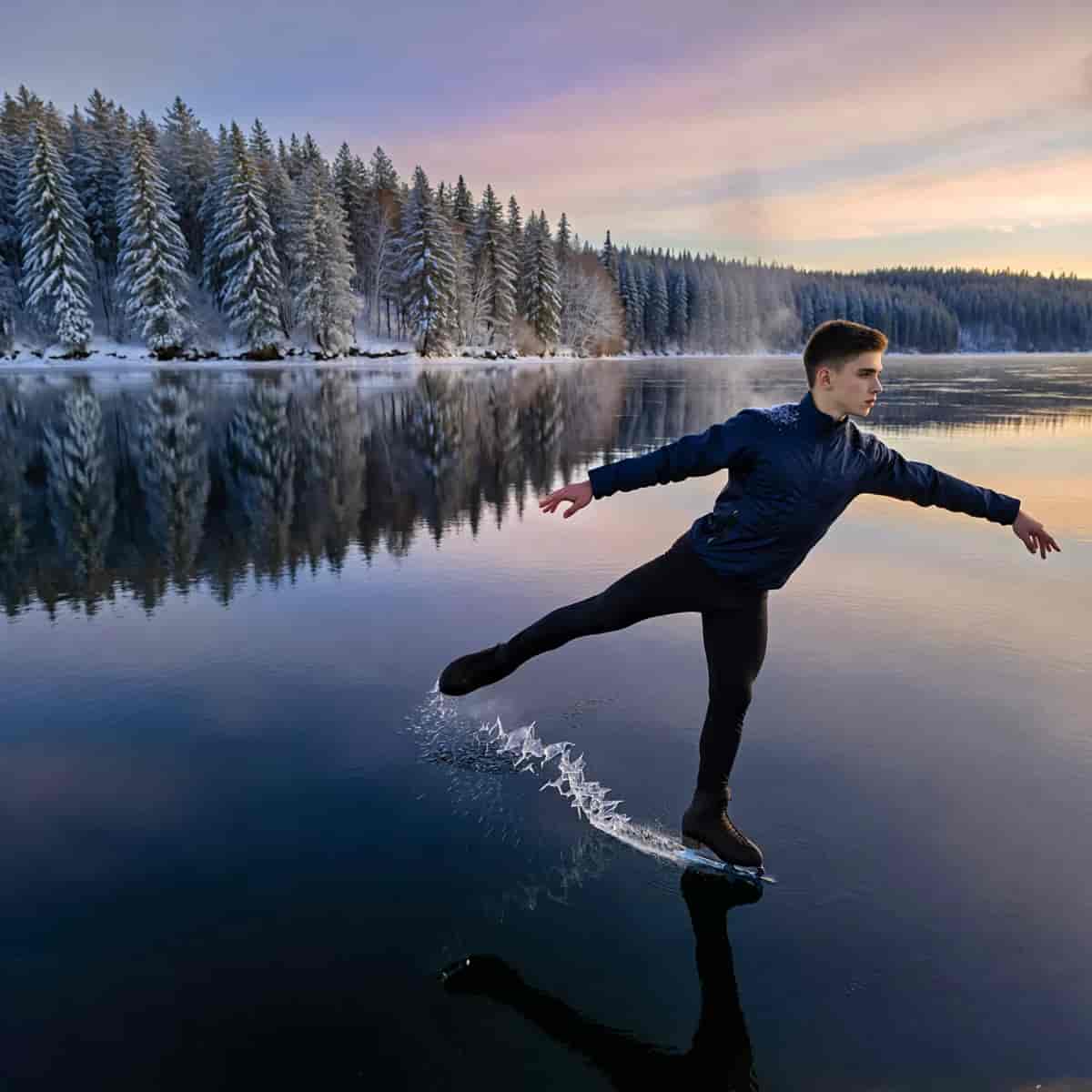 Ice Skating example generated with ImagineArt 1.5