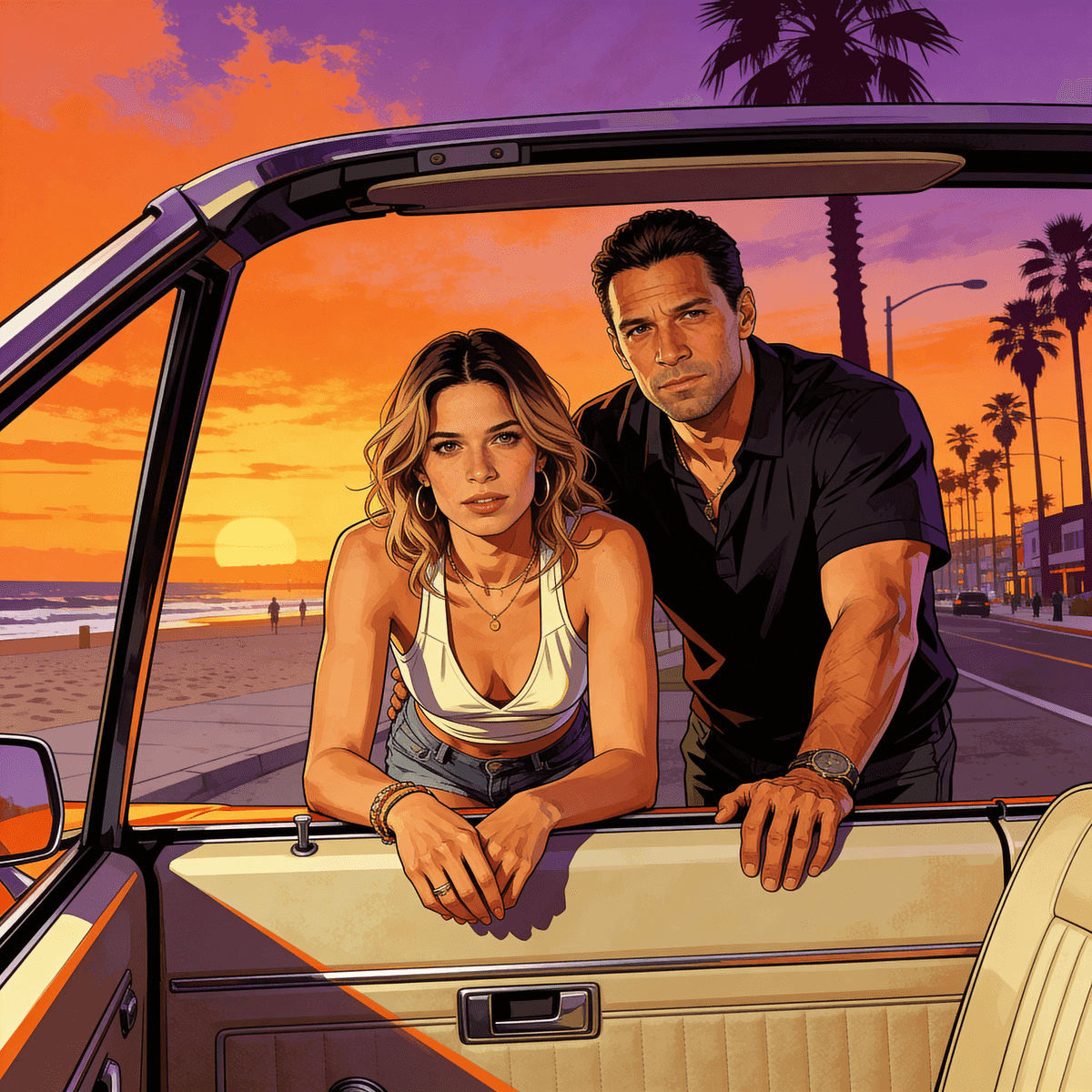 Ocean Drive example generated with ByteDance SeeDream v4.5