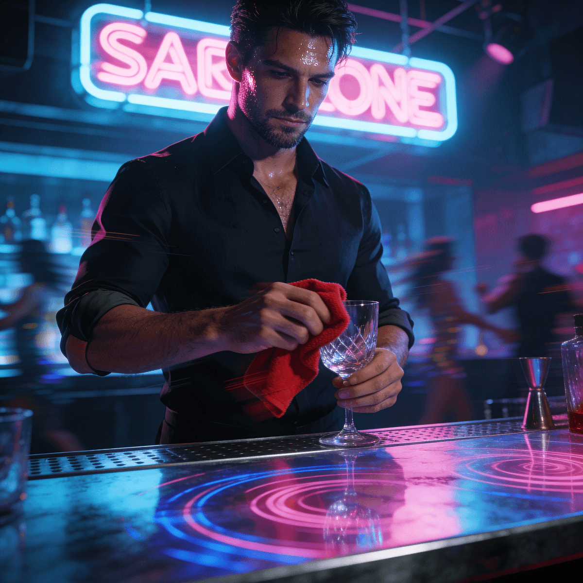 Vice City Nightlife example generated with ByteDance SeeDream v4.5