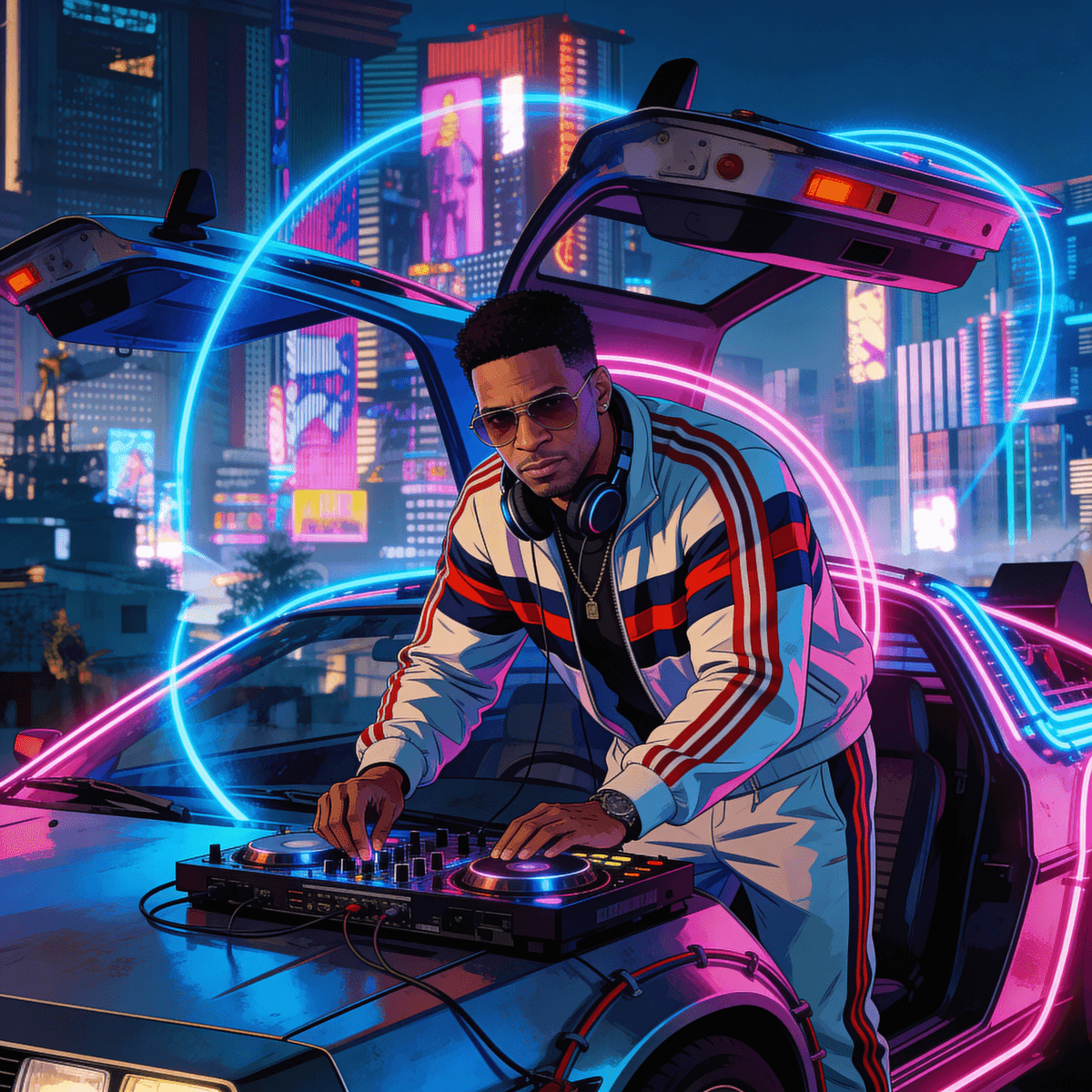 Vice City Neon example generated with ByteDance SeeDream v4.5