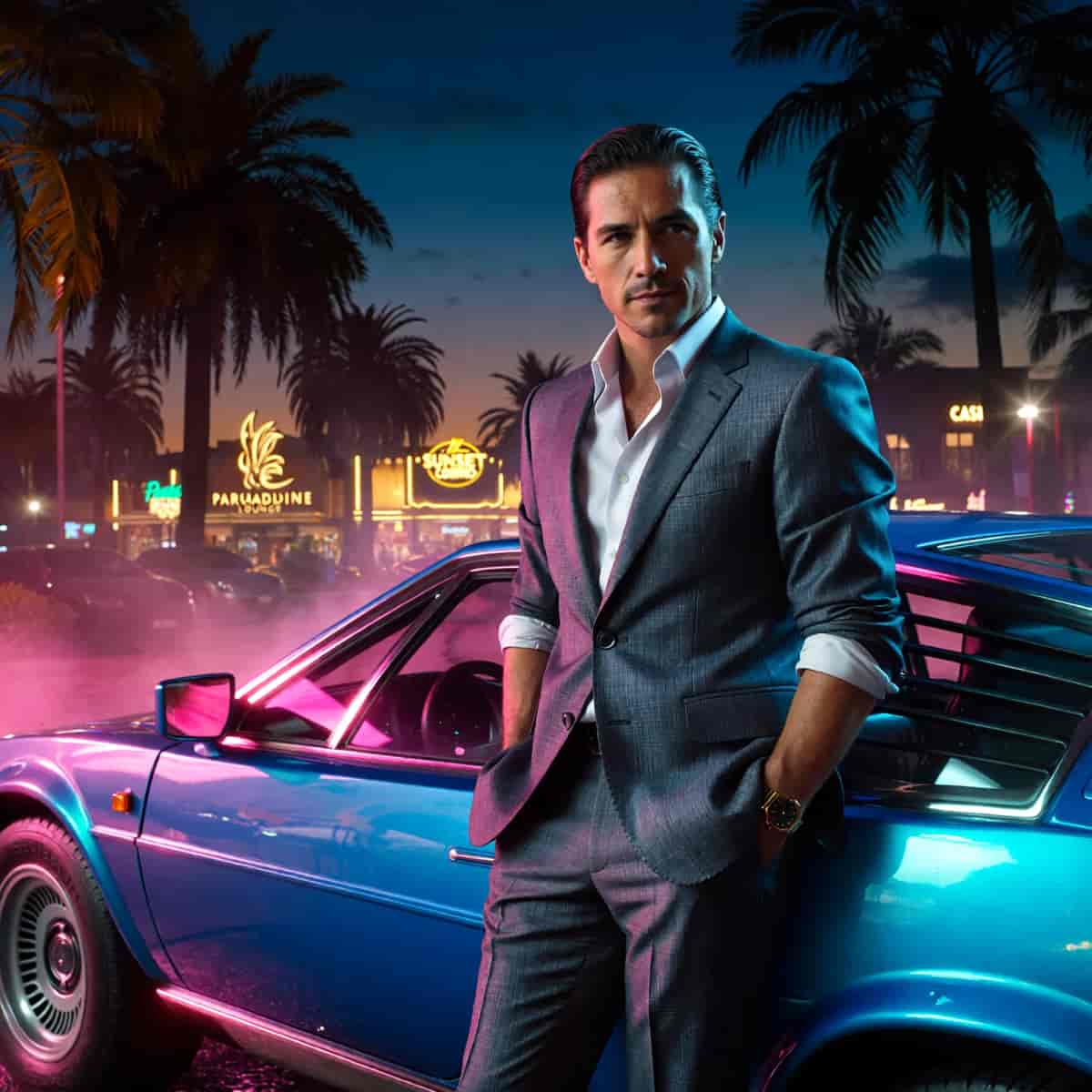 Vice City Neon example generated with ImagineArt 1.5