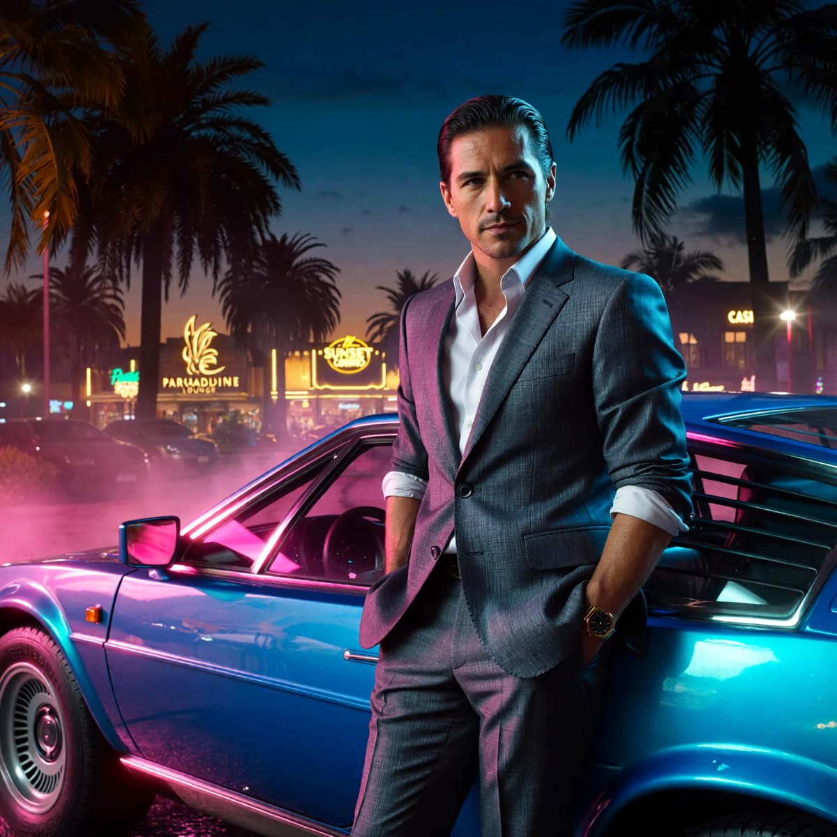 Vice City Neon example generated with ImagineArt 1.5