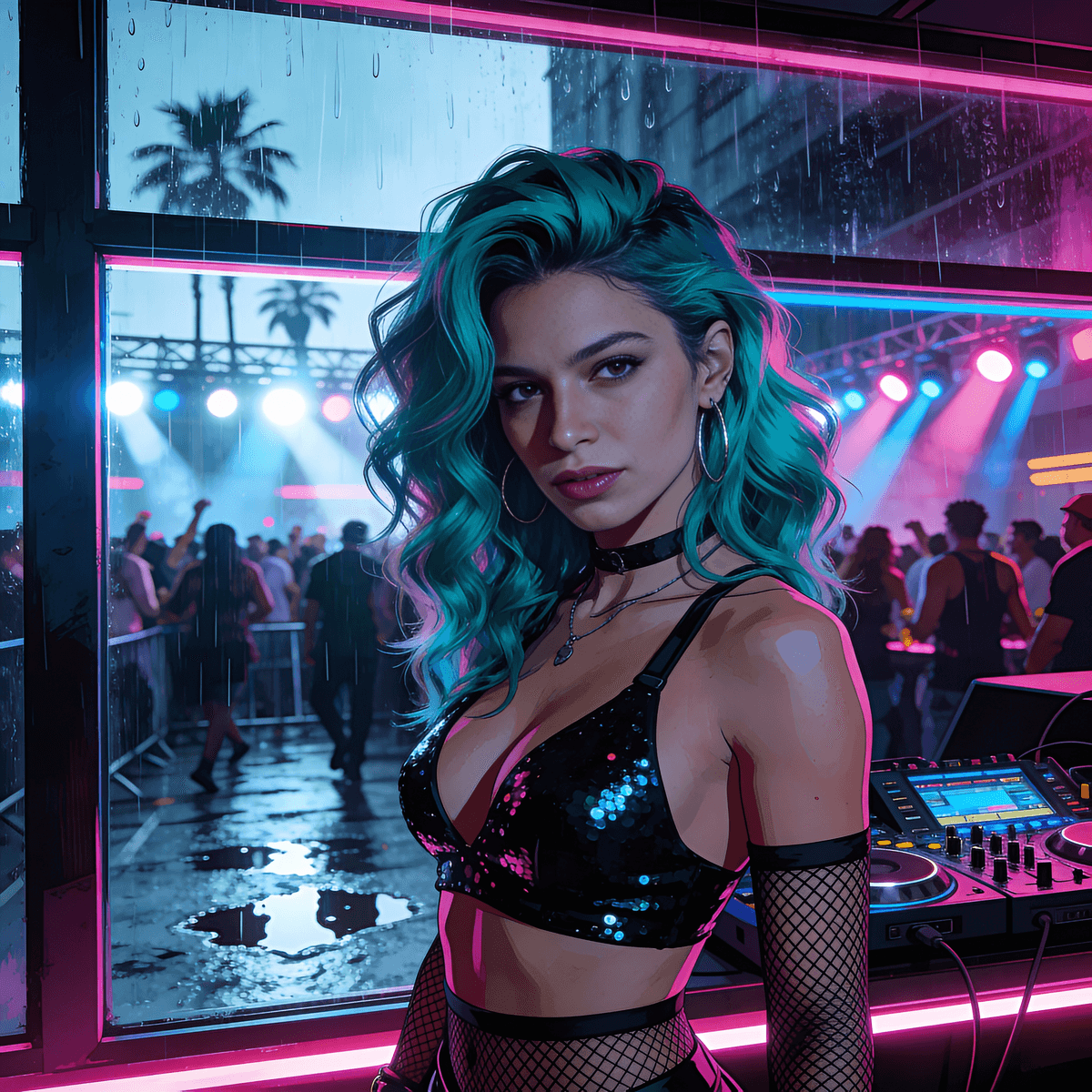 Vice City Nightlife example generated with ByteDance SeeDream v4.5