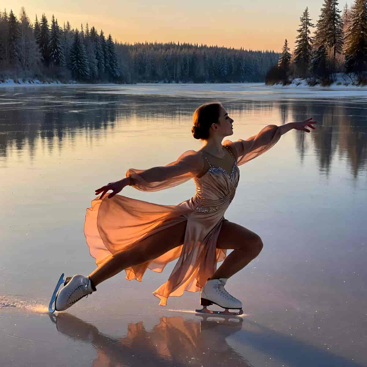 Ice Skating example generated with ImagineArt 1.5