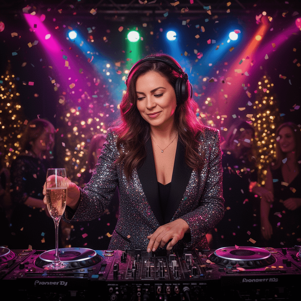 Holiday Party example generated with Flux 2