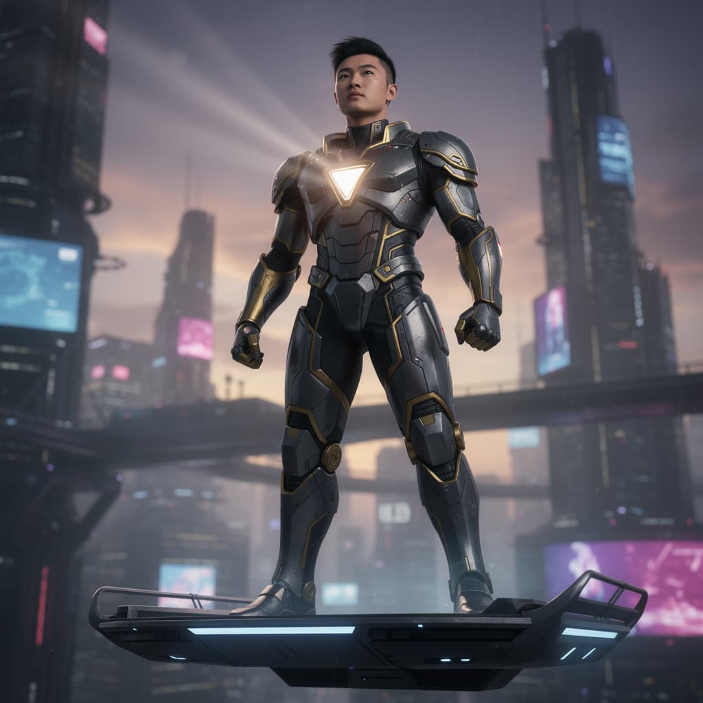 Tech Armor example generated with Flux 2 Pro