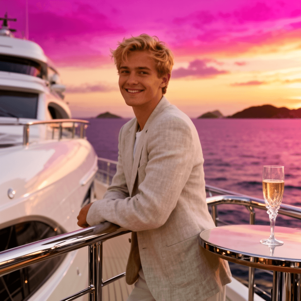 Superyacht example generated with Flux 2