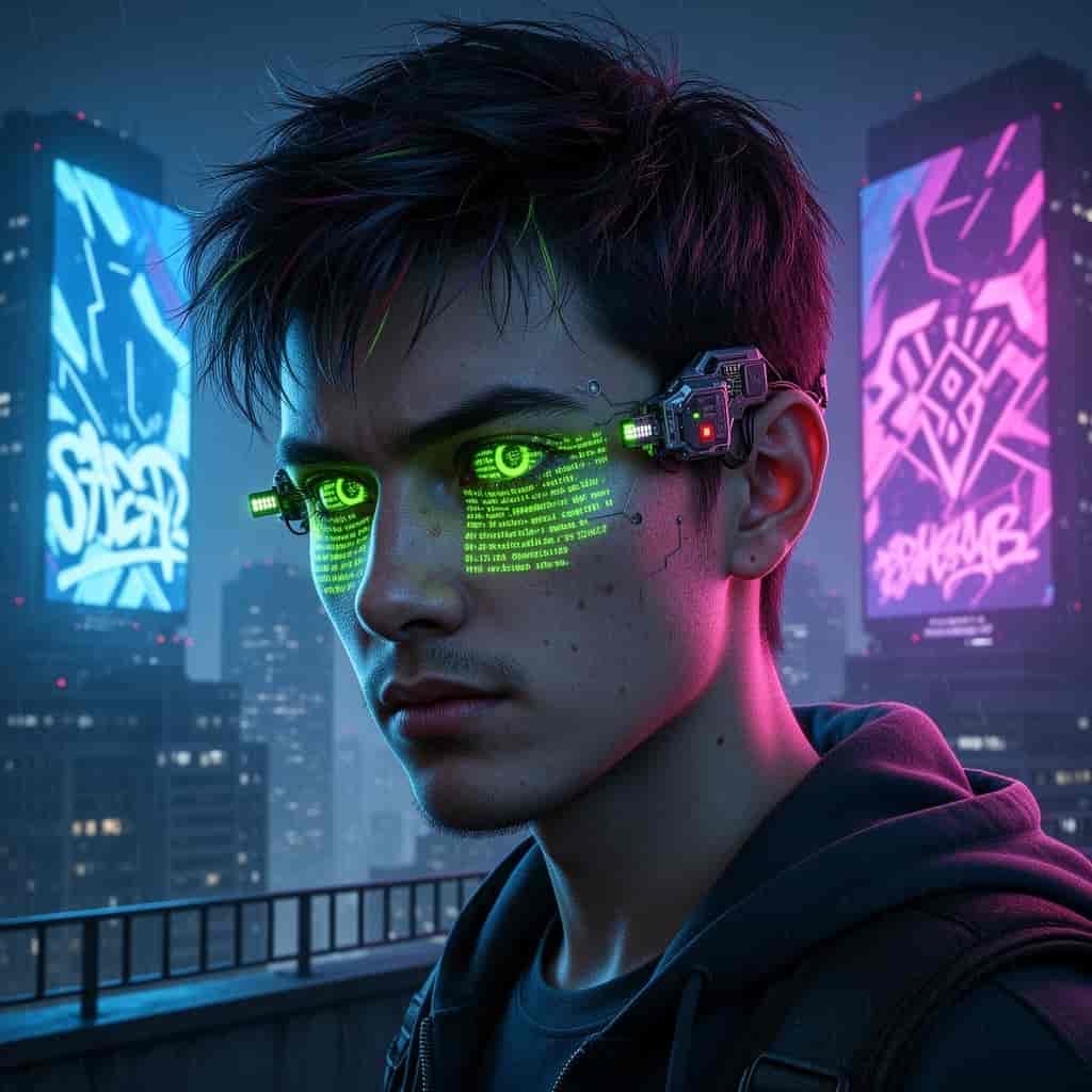 Futuristic Cyborg example generated with Flux 2 Flex