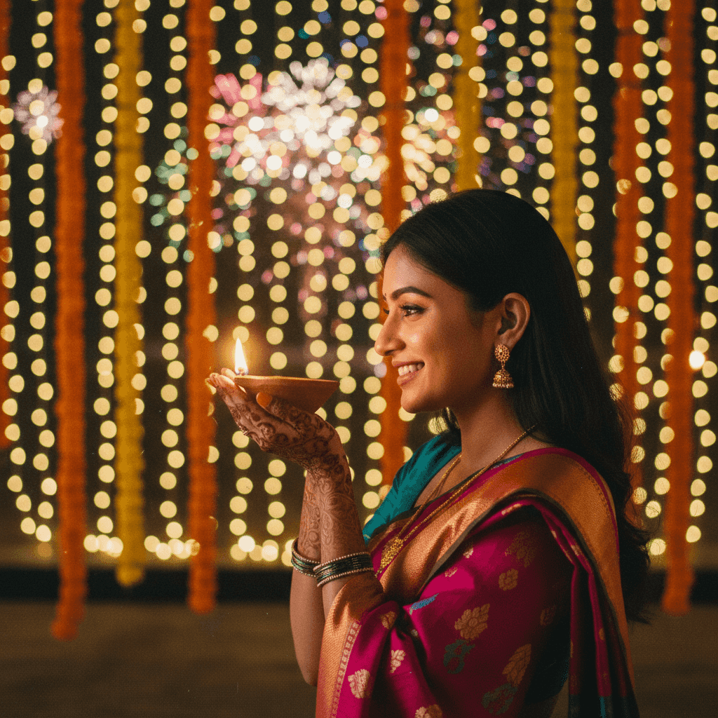 Diwali Festival example generated with Nano Banana