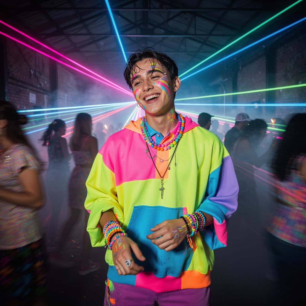 Rave example generated with Flux 2 Pro