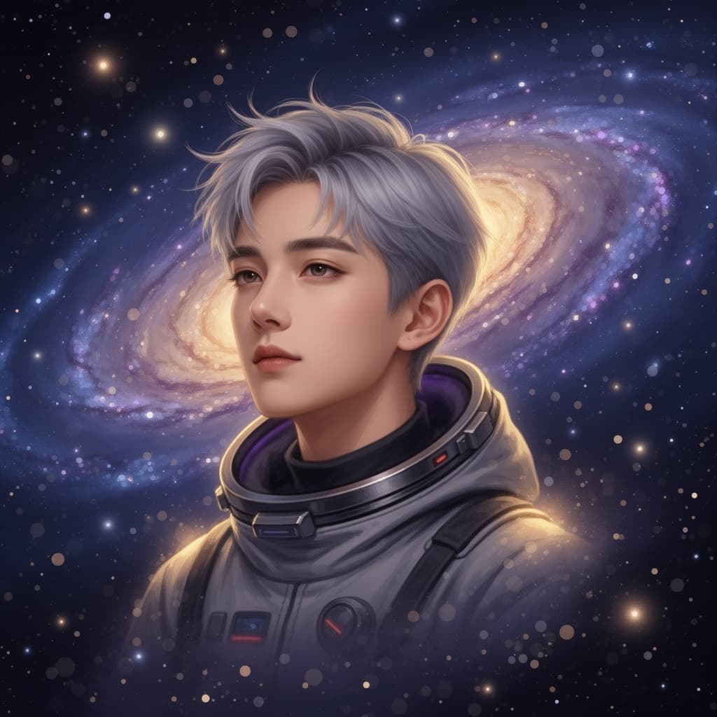 Galaxy example generated with Flux 2 Flex