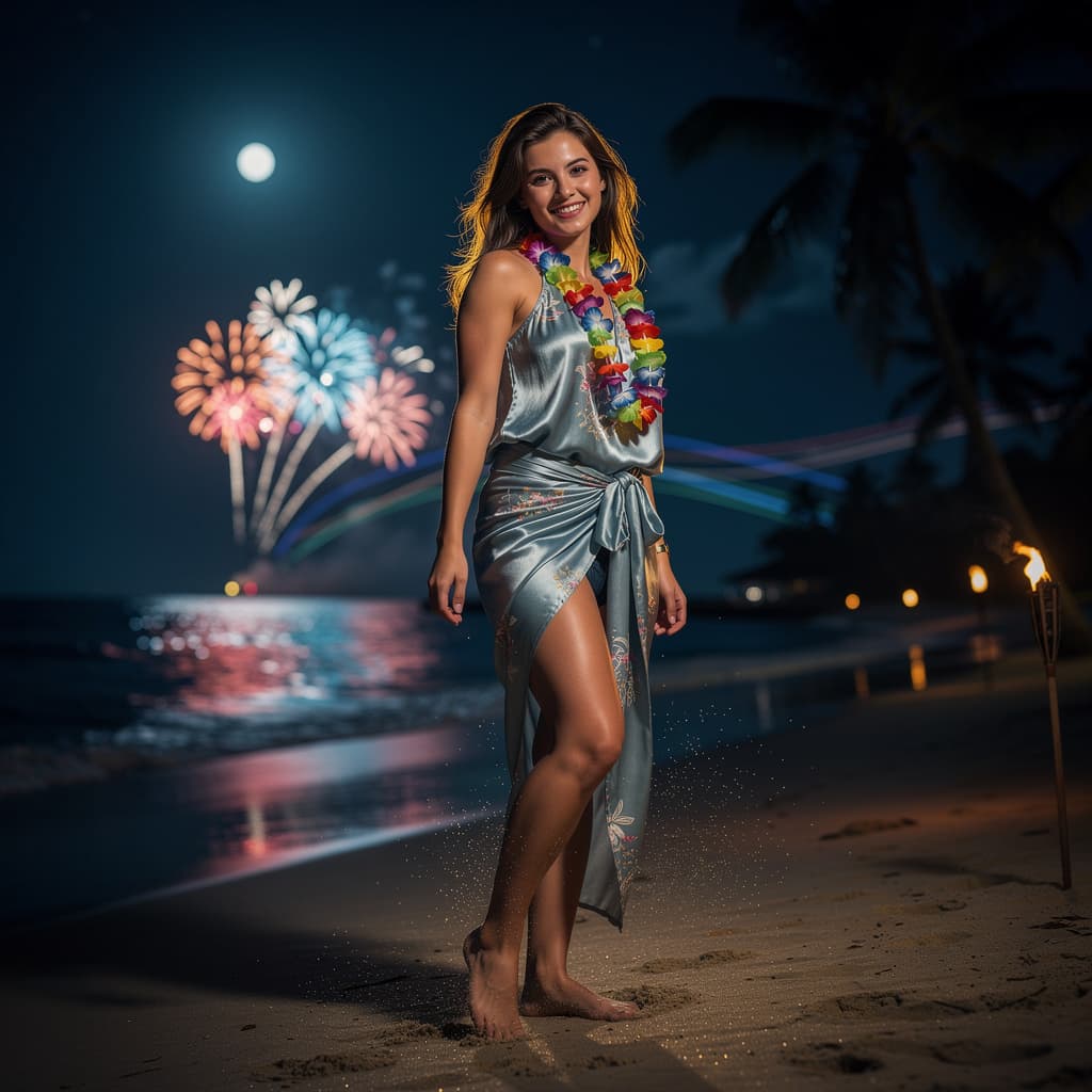 Beach Celebration example generated with Flux 2 Pro