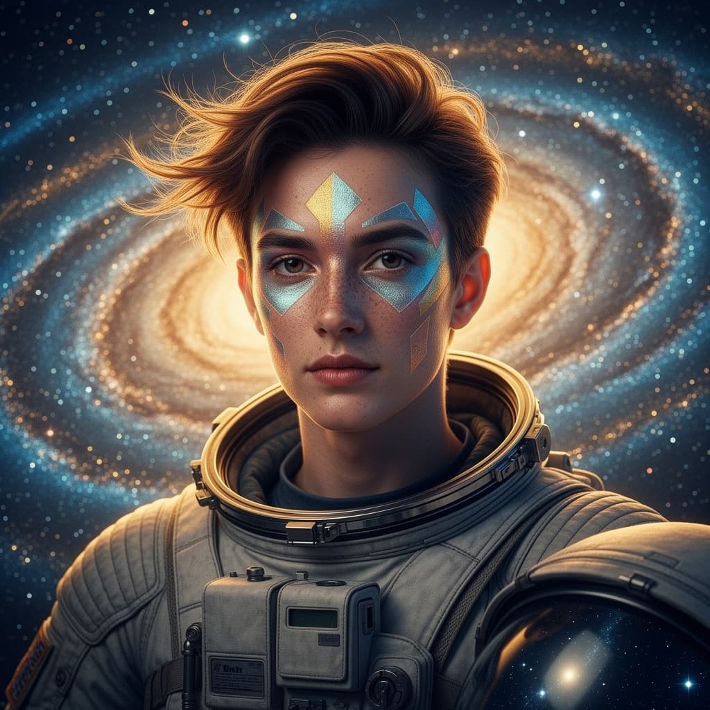 Galaxy example generated with Flux 2 Flex