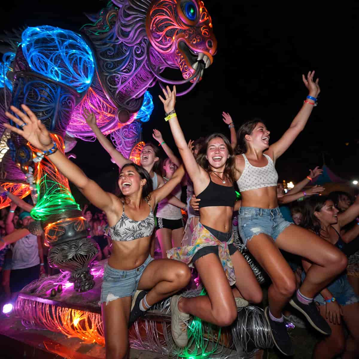 Art Car Party example generated with ImagineArt 1.5