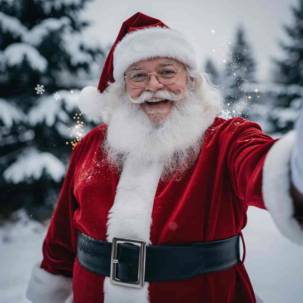 Santa Selfie example generated with Flux 2 Pro