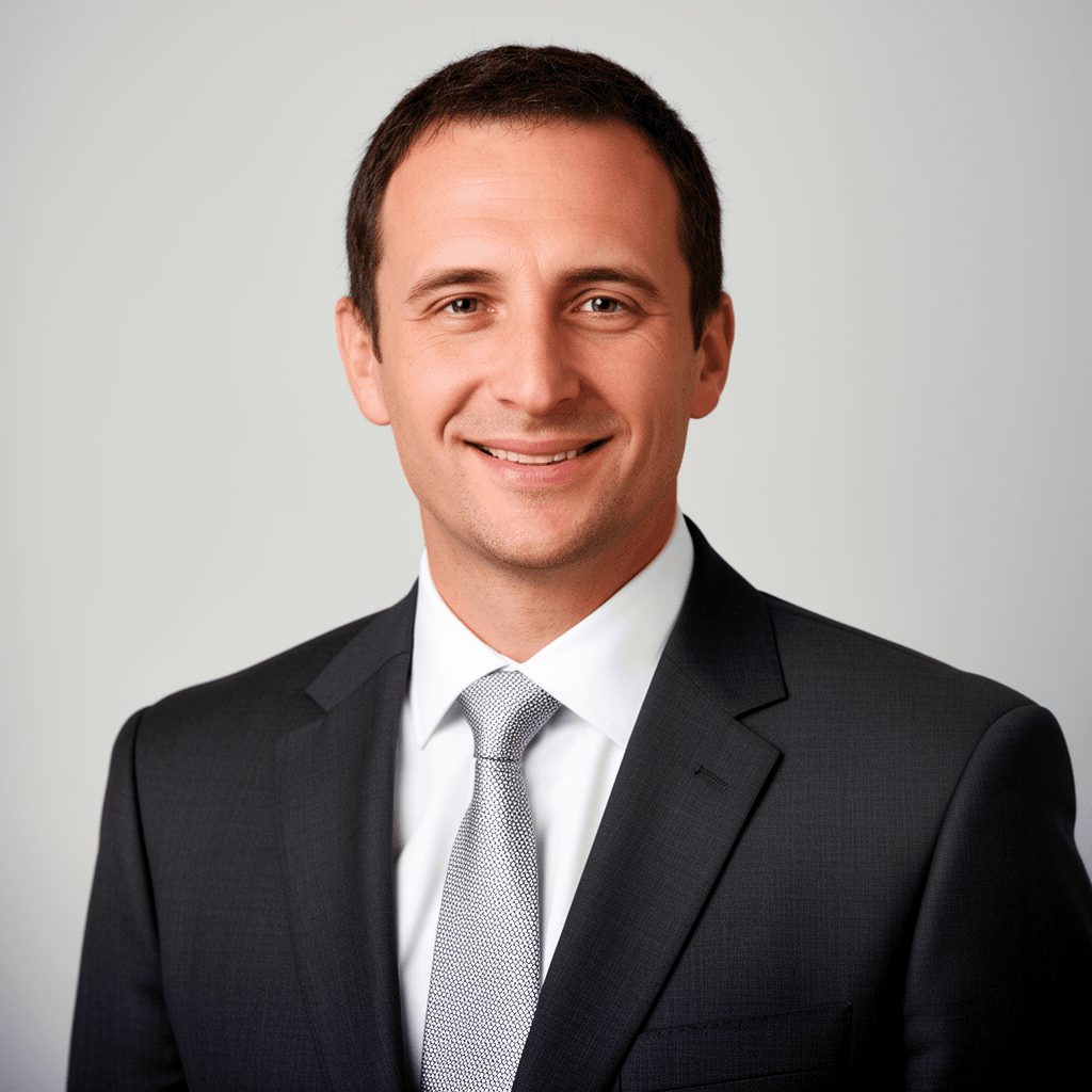 Corporate headshot generated with Flux 2