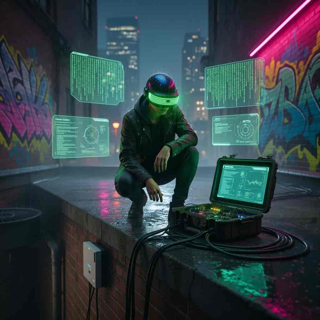 Netrunner example generated with Flux 2 Flex