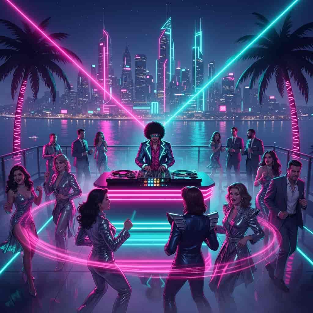 Vice City Nightlife example generated with Flux 2 Flex