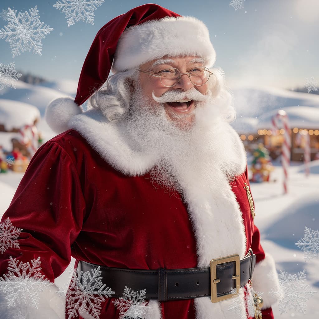 Santa Selfie example generated with Flux 2 Pro