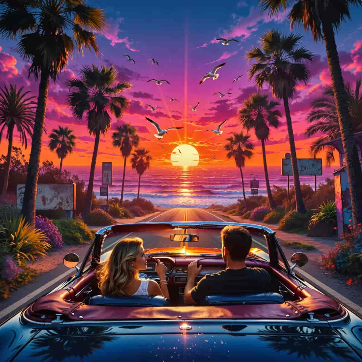 Ocean Drive example generated with ImagineArt 1.5