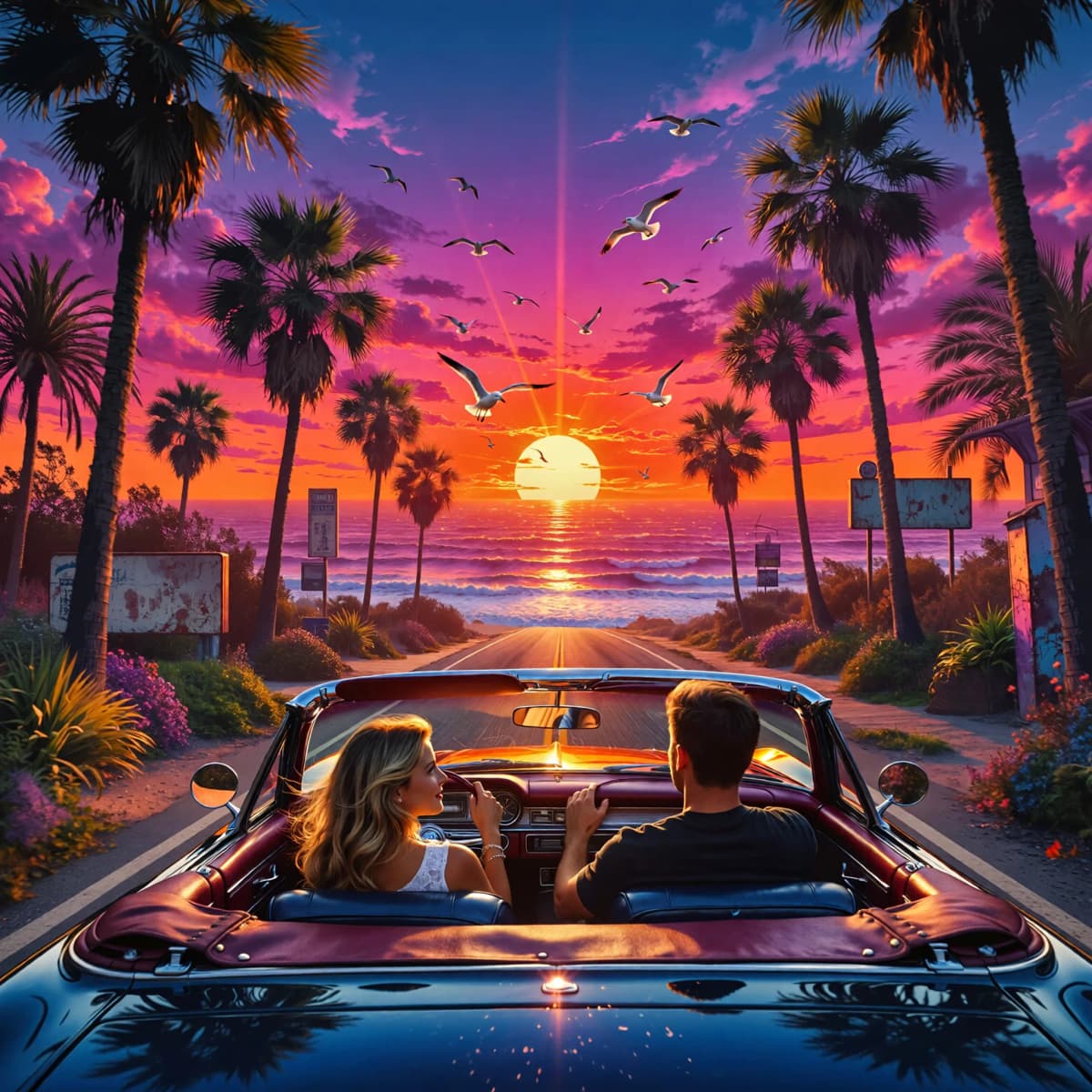 Ocean Drive example generated with ImagineArt 1.5