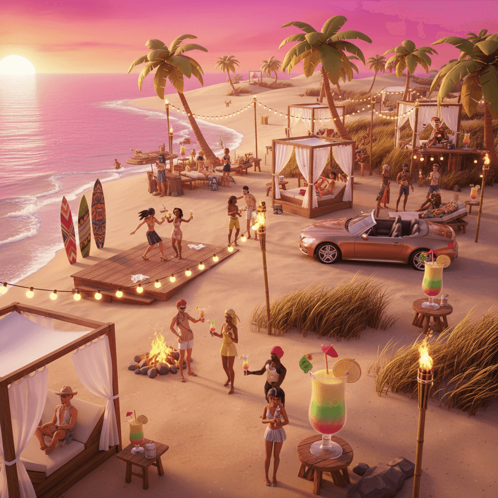 Beach Party example generated with Nano Banana