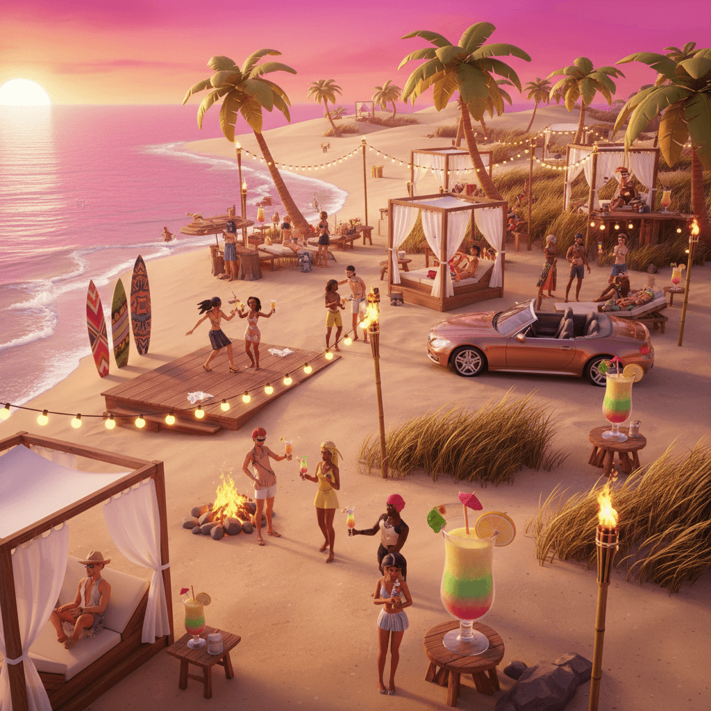 Beach Party example generated with Nano Banana