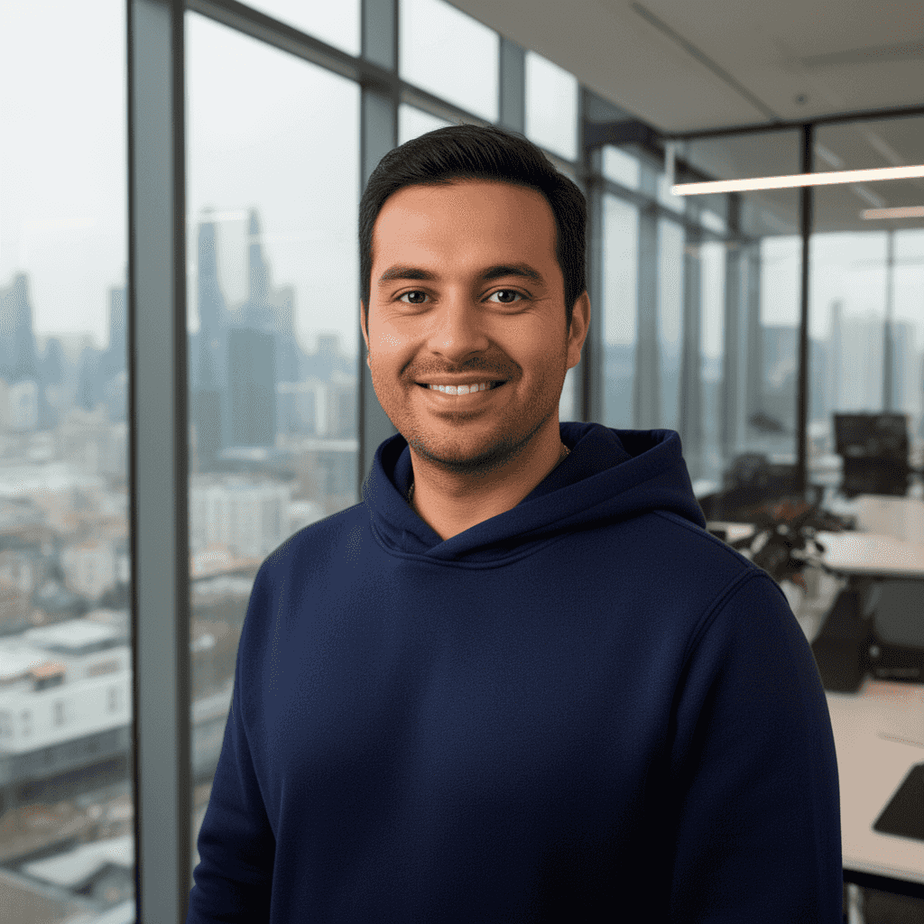 Tech Professional headshot generated with Flux 2