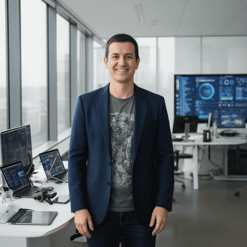 Tech Professional headshot generated with Flux 2