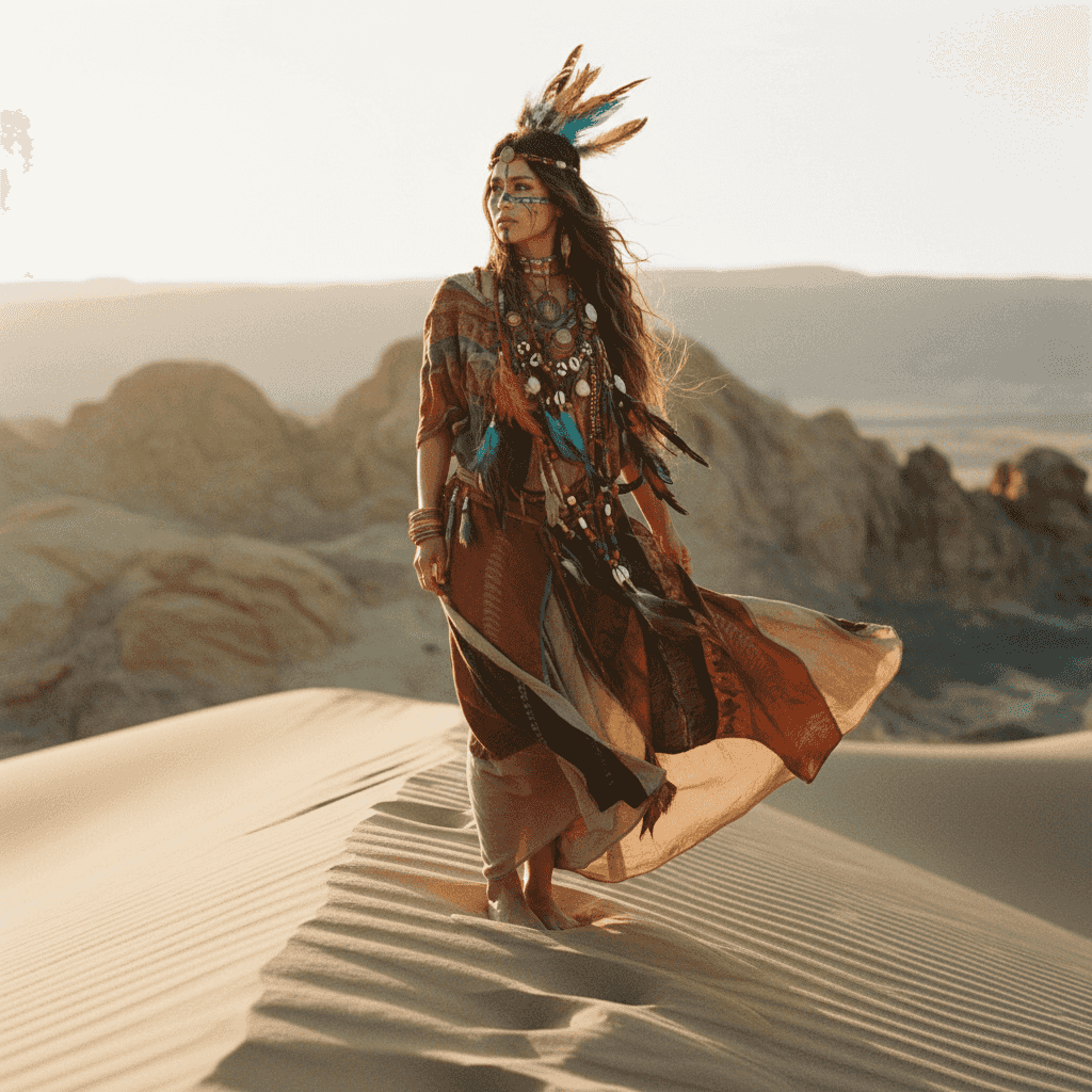 Desert Tribal example generated with Nano Banana