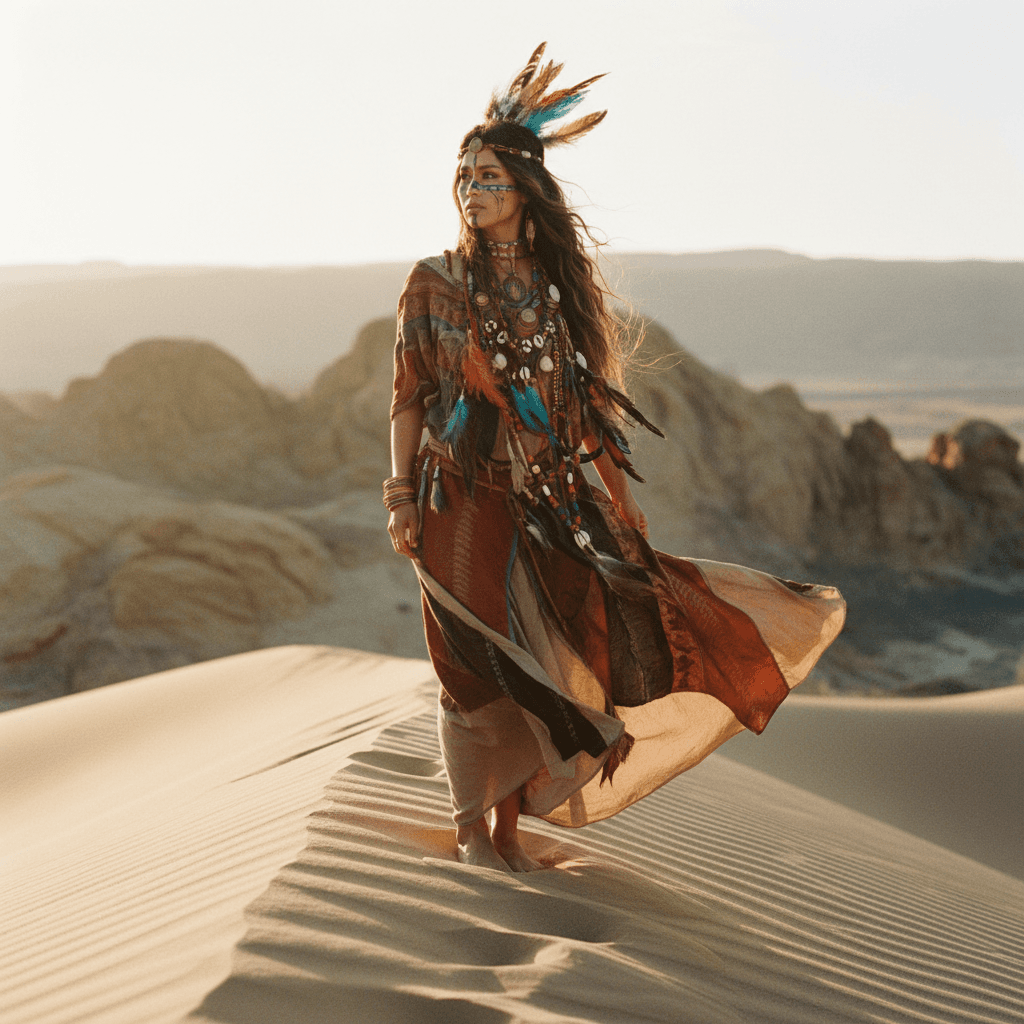 Desert Tribal example generated with Nano Banana