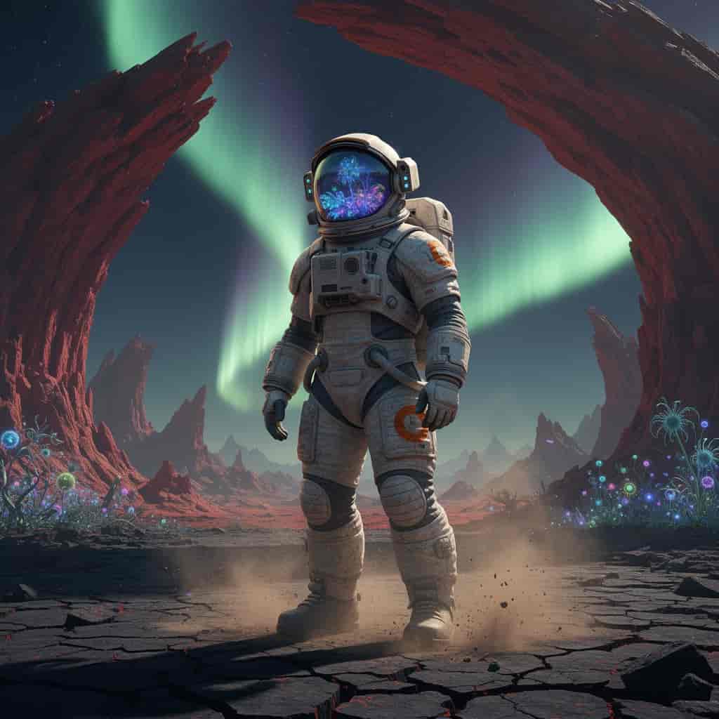 Planetary Landscape example generated with Flux 2 Flex