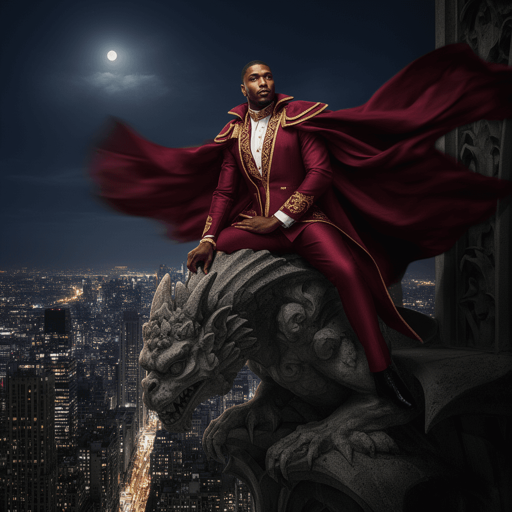 Caped Hero example generated with Flux 2