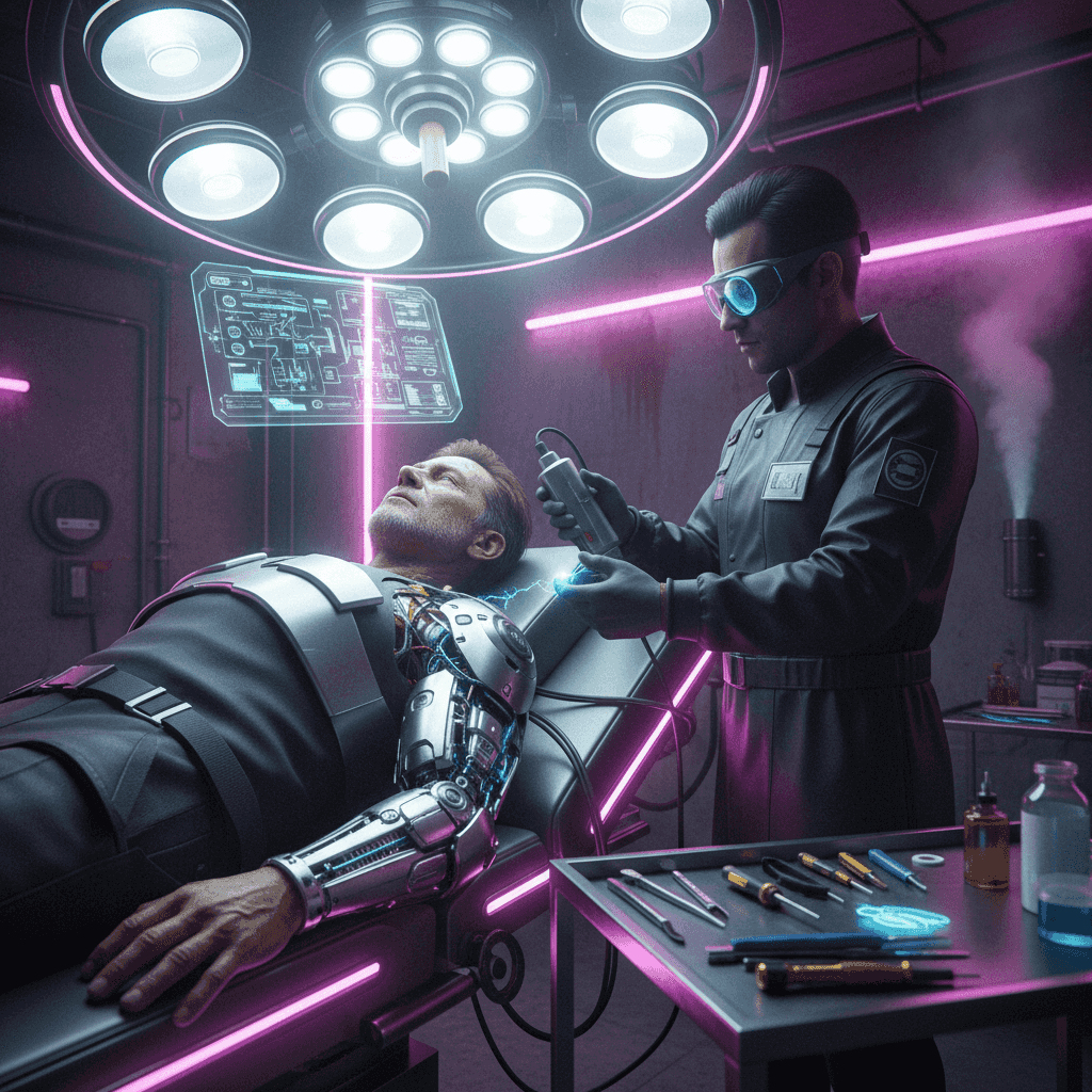 Ripperdoc Clinic example generated with Nano Banana