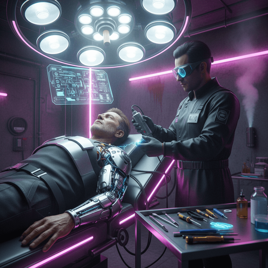 Ripperdoc Clinic example generated with Nano Banana