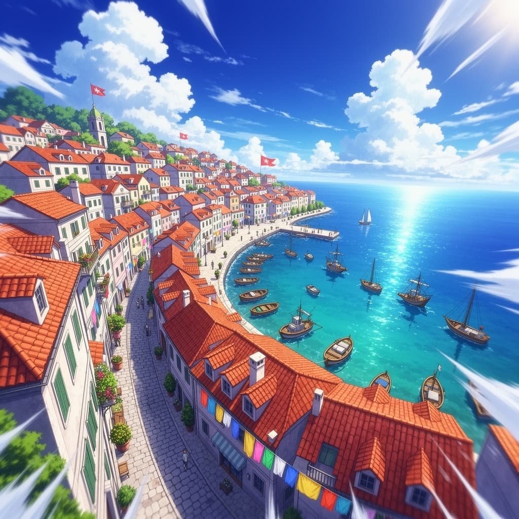 Flying Scene example generated with Flux 2 Flex