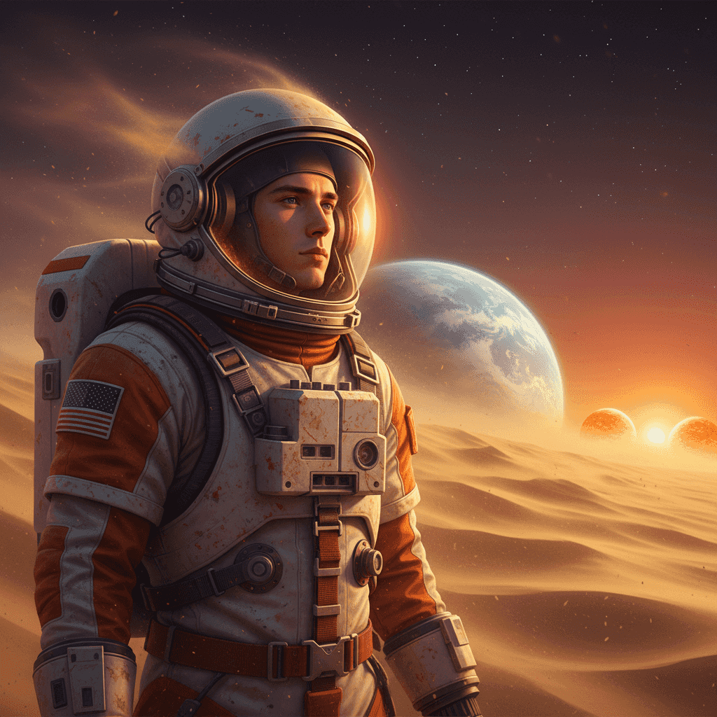 Planetary Landscape example generated with Nano Banana