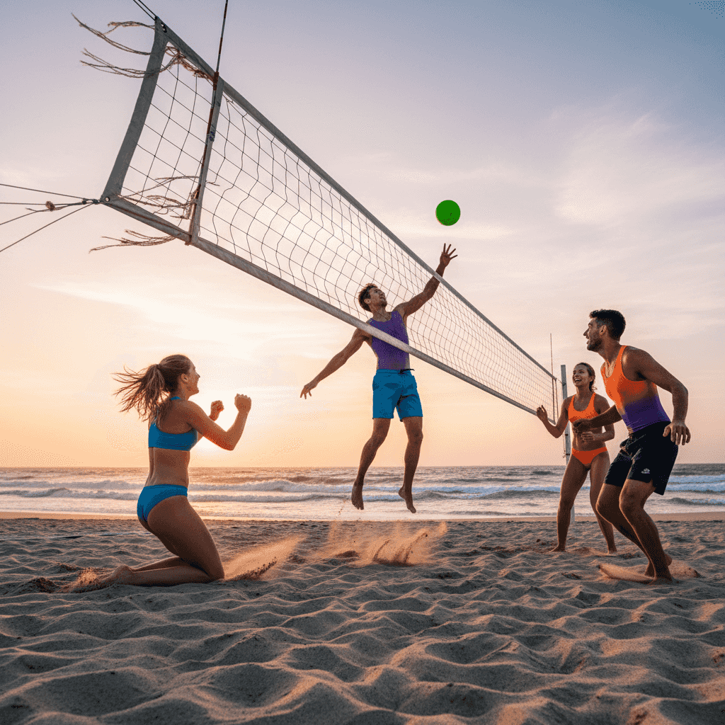 Beach Volleyball example generated with Nano Banana
