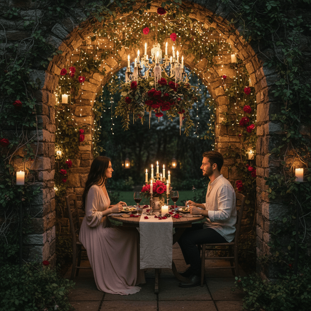 Romantic Dinner example generated with Nano Banana